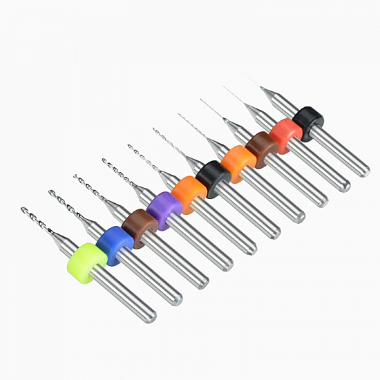 0.1-1mm Mixed 3D Printer Nozzle Cleaning Drill Bit Kit - 10Pcs