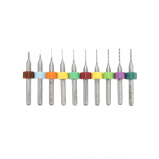 0.1-1mm Mixed 3D Printer Nozzle Cleaning Drill Bit Kit - 10Pcs