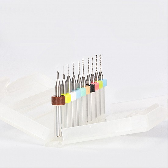 0.1-1mm Mixed 3D Printer Nozzle Cleaning Drill Bit Kit - 10Pcs