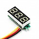 0.28inch 0-100V Three Wire DC Mini LED Display Voltmeter - Yellow