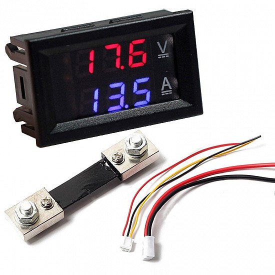 0.28inch DC 100V 100A LED Digital Voltmeter Ammeter with Shunt