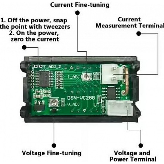 0.28inch DC 100V 100A LED Digital Voltmeter Ammeter with Shunt