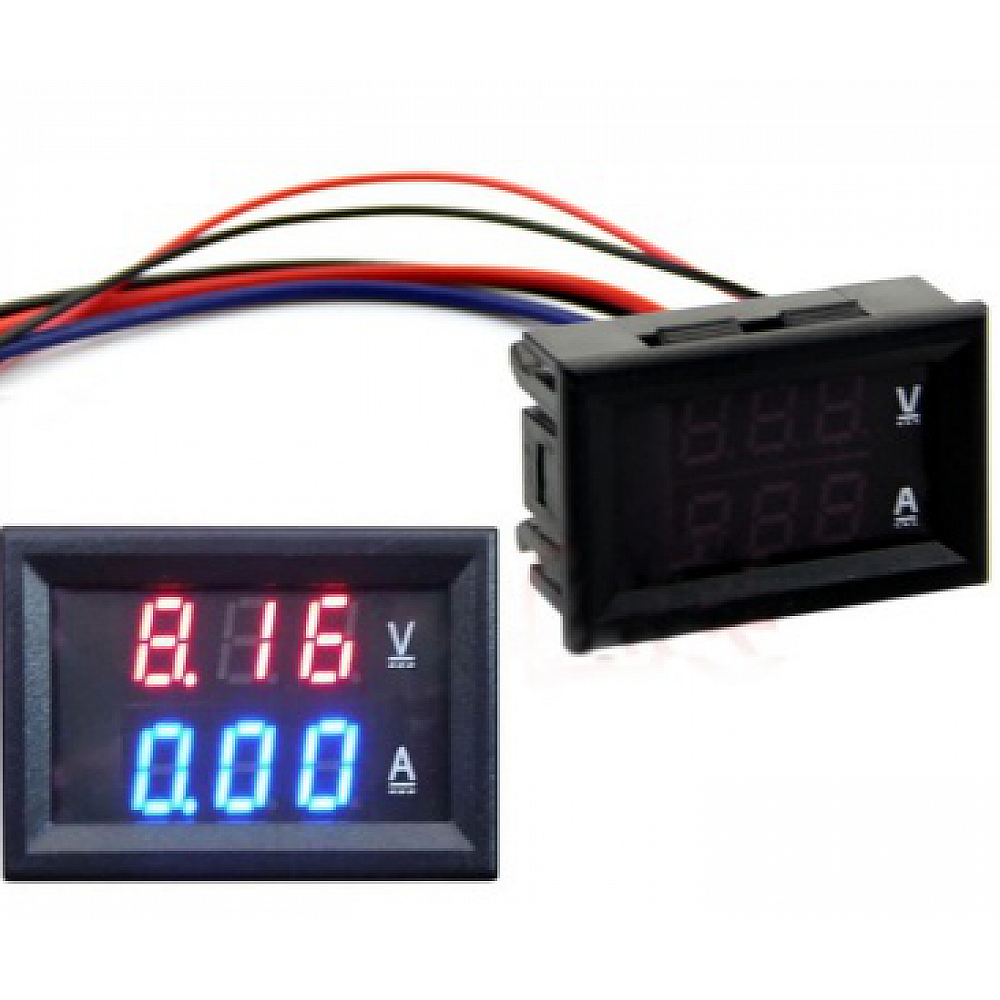DC 100V 50A 0.28inch LED Digital Voltmeter Ammeter with Shunt
