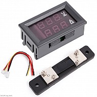 0.28inch DC 100V 50A LED Digital Voltmeter Ammeter with Shunt