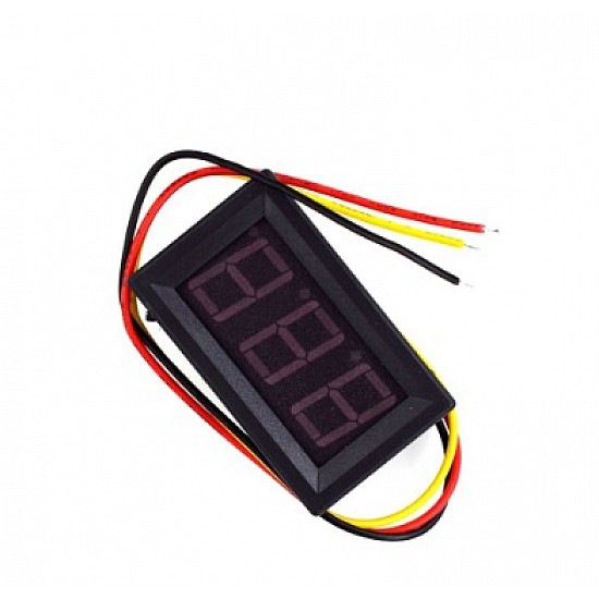 0.56inch 0-100V Three Wire LED Display Digital DC Voltmeter - Red