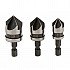 1/4-inch Hex 12, 16, 19 mm Countersink Power Drill Bit Bore for Wood Metal - Set of 3