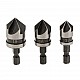 1/4-inch Hex 12, 16, 19 mm Countersink Power Drill Bit Bore for Wood Metal - Set of 3 1/4-inch Hex 12, 16, 19 mm Countersink Power Drill Bit Bore for Wood Metal - Set of 3