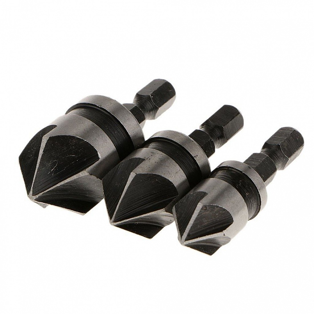 1/4inch Hex 12, 16, 19 mm Countersink Power Drill Bit Bore 3 set