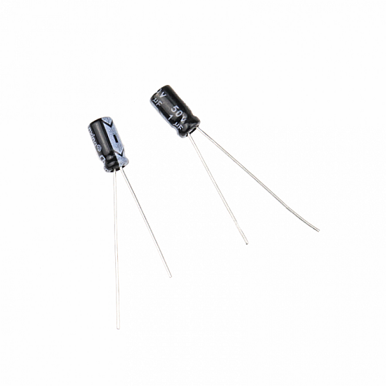 1 uF 50V Through Hole Electrolytic Capacitor