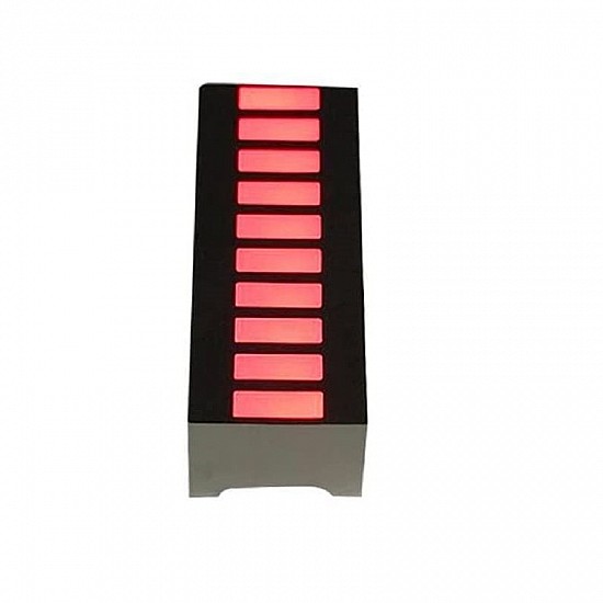 10 Segment LED Bar Graph Display - Red