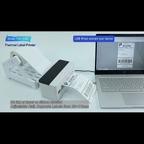 110mm 4X6 inch Best Shipping Label Printer Thermal Line Dot Barcode Label Thermal Printer for Warehouse