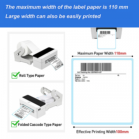 110mm 4X6 inch Best Shipping Label Printer Thermal Line Dot Barcode Label Thermal Printer for Warehouse
