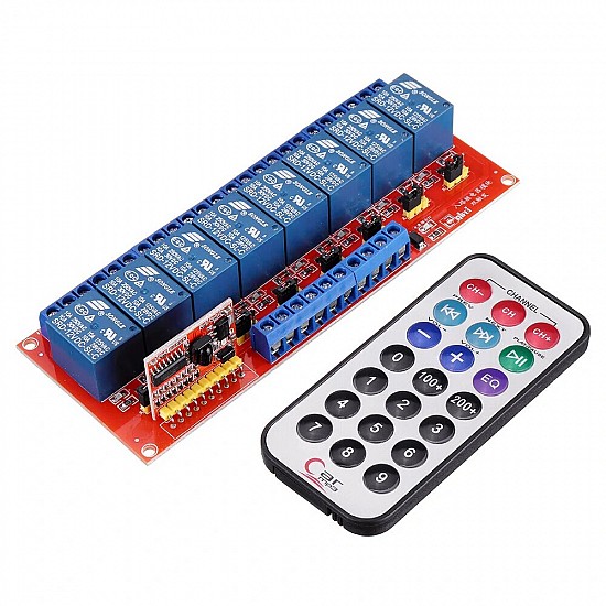 12V 8 Channel Infrared Remote Control Relay Module