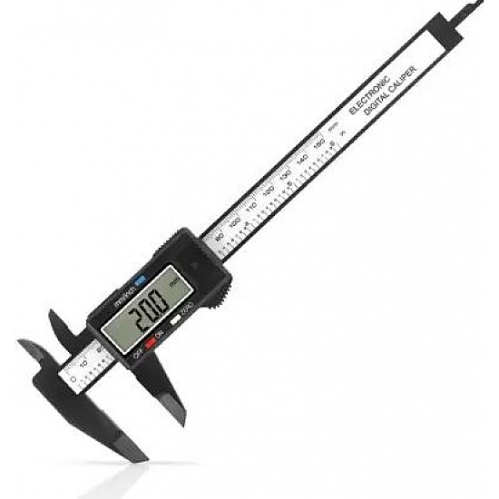 150mm/6Inch LCD Digital Electronic Carbon Fiber Vernier Caliper Gauge Micrometer