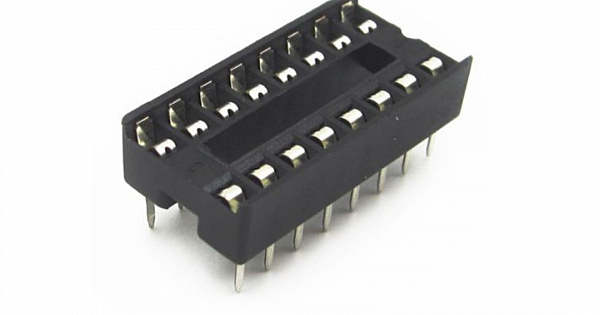 100PCS 16pin DIP IC Socket Adaptor Solder Type Socket Pitch Dual Wipe Contact