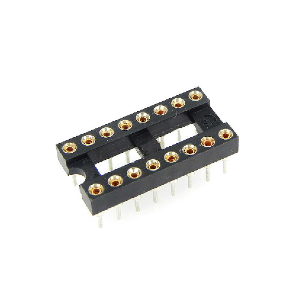 16 Pin Machine tooled IC Socket (Round IC Base)
