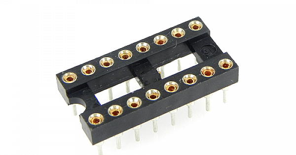 16 Pin Machine tooled IC Socket (Round IC Base)