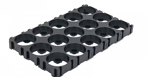 Lot De 6 Boîtiers Plastique Noir Pour Piles 18650 3.7V - Porte-piles Avec Connexion Filaire