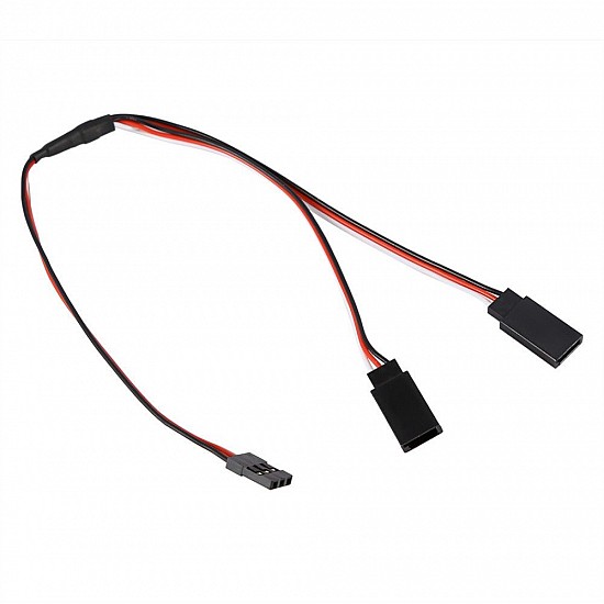 1JR Male To 2 Futaba Female Y Type Servo Extension Wire - 30cm