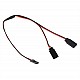 1JR Male To 2 Futaba Female Y Type Servo Extension Wire - 30cm