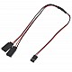 1JR Male To 2 Futaba Female Y Type Servo Extension Wire - 30cm