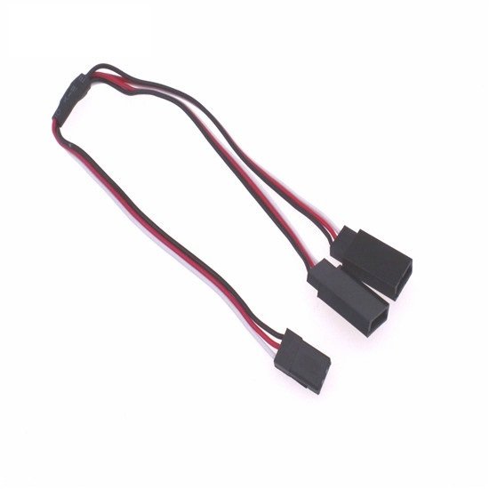 1JR Male To 2 Futaba Female Y Type Servo Extension Wire - 30cm