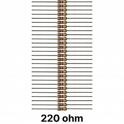 50 piece of 220 ohm Resistor