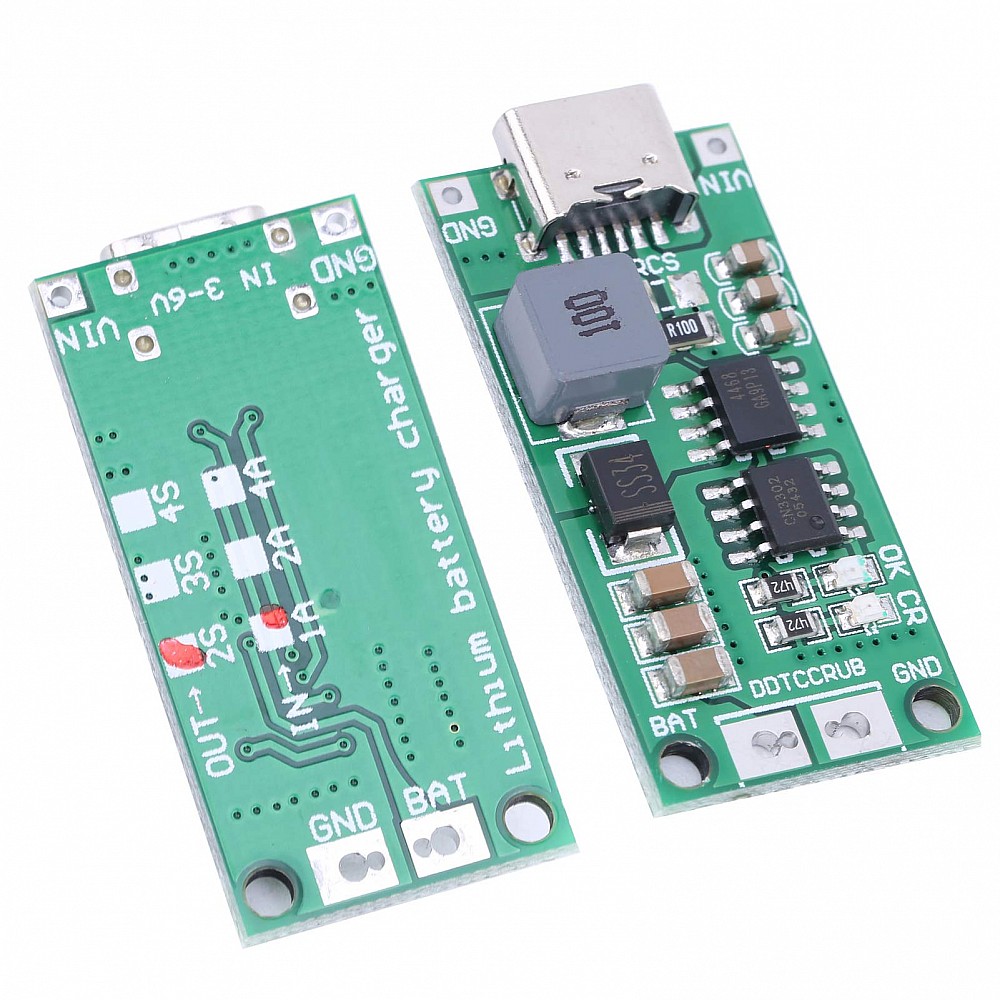 2S-1A |18650 Polymer Lithium Ion Charger Type C to 2S 8.4V 1A Booster ...