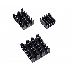 3 in 1 Black Aluminum Heatsink for Raspberry Pi 3/4