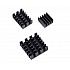 3 in 1 Black Aluminum Heatsink for Raspberry Pi 3/4