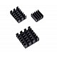 3 in 1 Black Aluminum Heatsink for Raspberry Pi 3/4 3 in 1 Black Aluminum Heatsink for Raspberry Pi 3/4