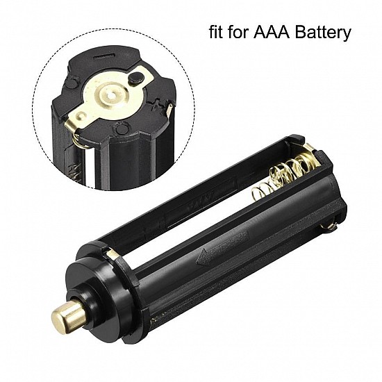 3 x AAA Black Cylindrical Battery Holder