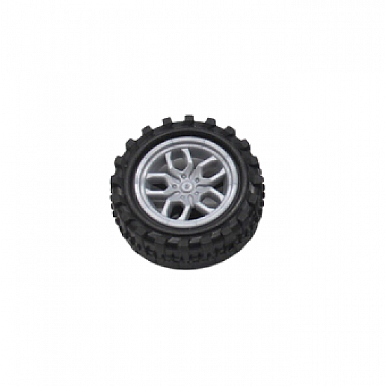 31x2mm Plastic Wheel Toy Car DIY Accessories - Grey