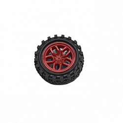 31x2mm Plastic Wheel Toy Car DIY Accessories - Red