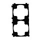 32650 1x2 Black Lithium Cell Holder
