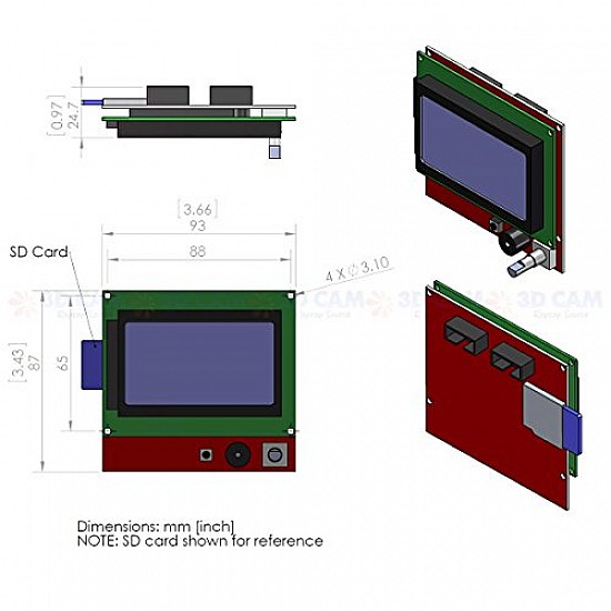 3D printer 128×64 Smart LCD controller for ramps 1.4 - 3D Printer and Accessories