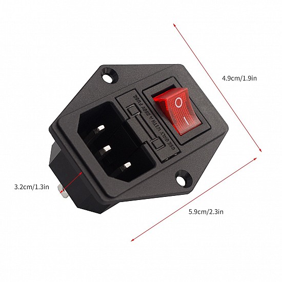 3D Printer DIY Accessories Makerbot Power Supply Switch Socket