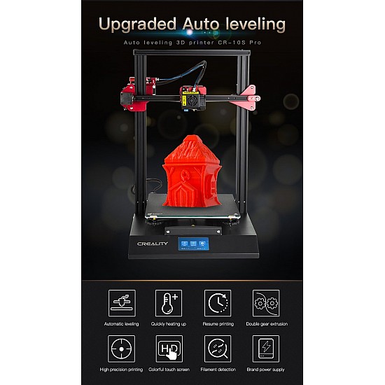 Creality3D CR-10S Pro 3D Printer - 300*300*400mm Printing Size - Auto Leveling Sensor - Resume Printing -Filament Detection - V2.4.1 Motherboard - 3D Printers - 3D Printer and Accessories