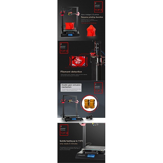 Creality3D CR-10S Pro 3D Printer - 300*300*400mm Printing Size - Auto Leveling Sensor - Resume Printing -Filament Detection - V2.4.1 Motherboard - 3D Printers - 3D Printer and Accessories