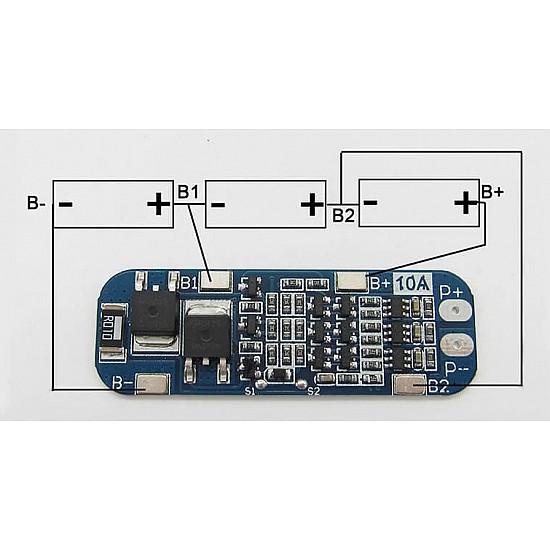 3S 10A 11.1V 18650 Lithium Battery Protection Board