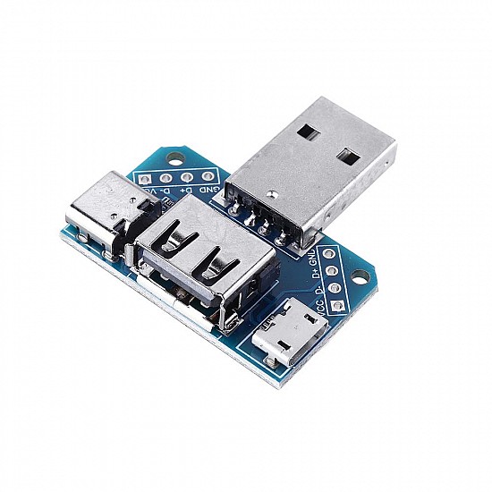 4 in 1 USB Adapter Board Male to Female Micro Type-C 4P 2.54mm USB4 Converter