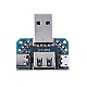 4 in 1 USB Adapter Board Male to Female Micro Type-C 4P 2.54mm USB4 Converter