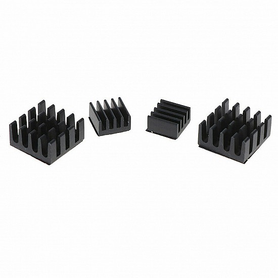 4 in 1 Black Aluminum Heatsink for Raspberry Pi 4B