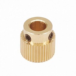 40 Teeth Brass Extrusion Wheel for 3D Printers