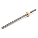 400mm Trapezoidal Lead Screw 8mm Thread 2mm Pitch Lead Screw with Copper Nut