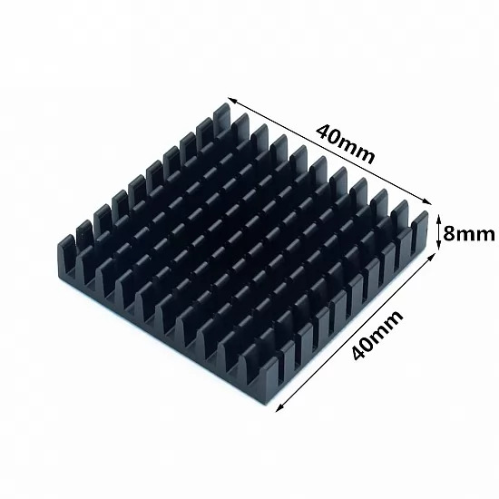 40x40x8mm Black Aluminum Heatsink