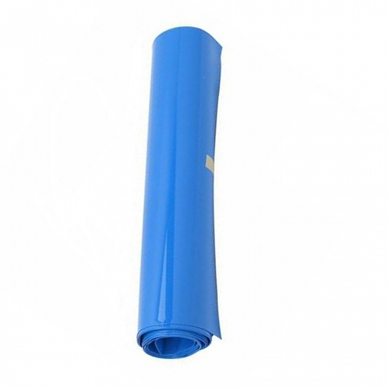 450mm 1-Meter PVC Heat Shrink Sleeve Blue for Lithium Cell Pack