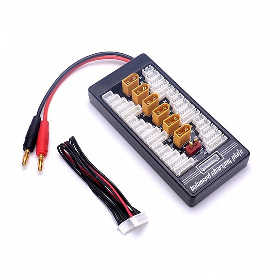 4mm Banana Connector XT60 Plug 2-6S Lipo Battery Parallel Charging Board