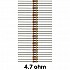 50 piece of 4.7 (4R7) ohm Resistor