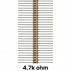 50 piece of 4.7k (4k7) ohm Resistor